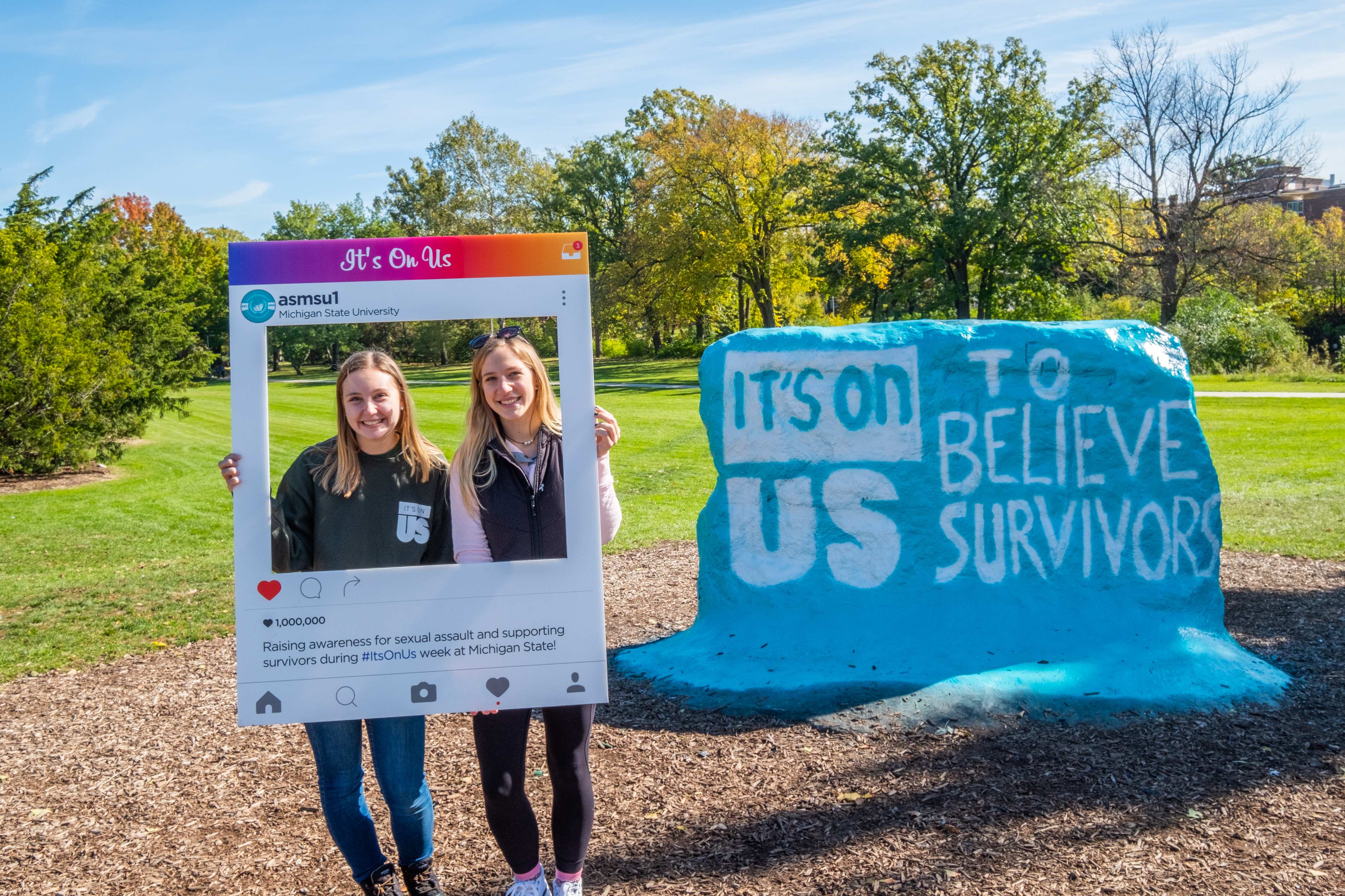 students take part in an ASMSU support opportunity for survivors of sexual assault