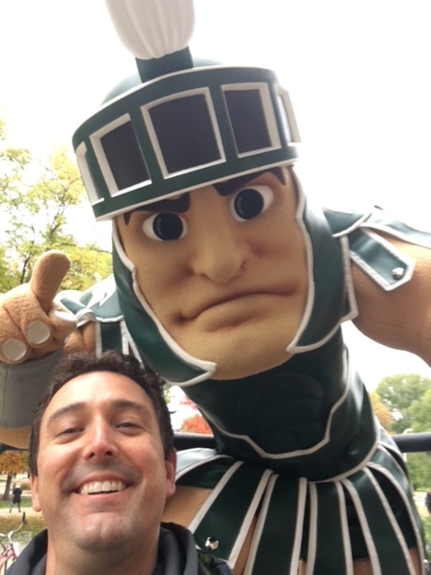 Russ Lampen with Sparty