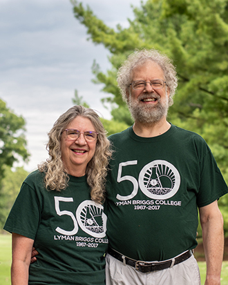 Pat Merry and Don Borseth in LBC 50th Anniversary shirts