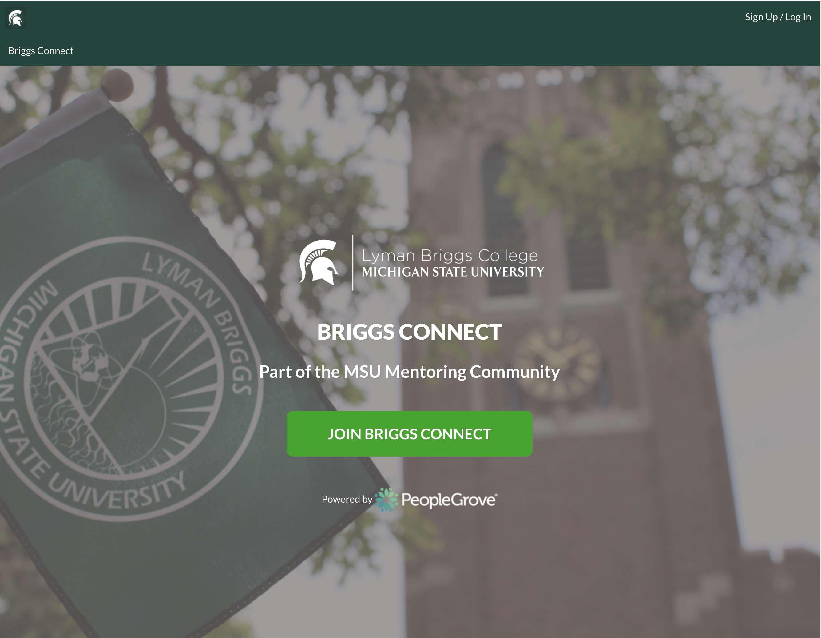 screenshot of Briggs Connect sign-in page