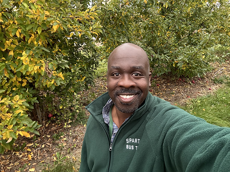 Clausell Mathis at Martinez Farm, an apple orchard