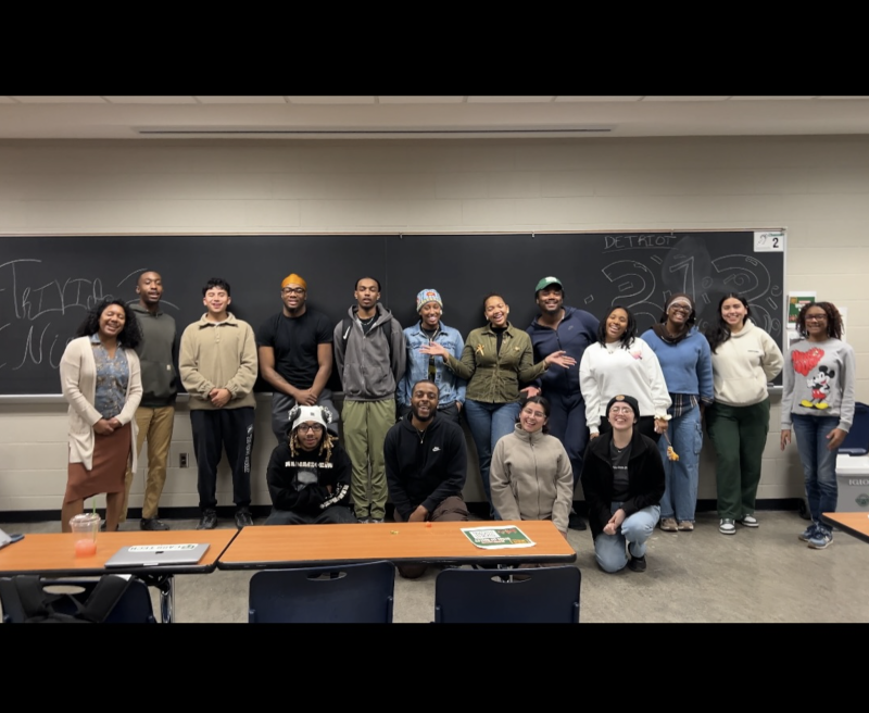 Students and leaders gather for 313 day, March 13. 313 is the phone number area code for the city of Detroit.