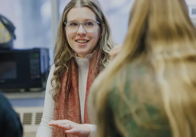 Student in a classroom