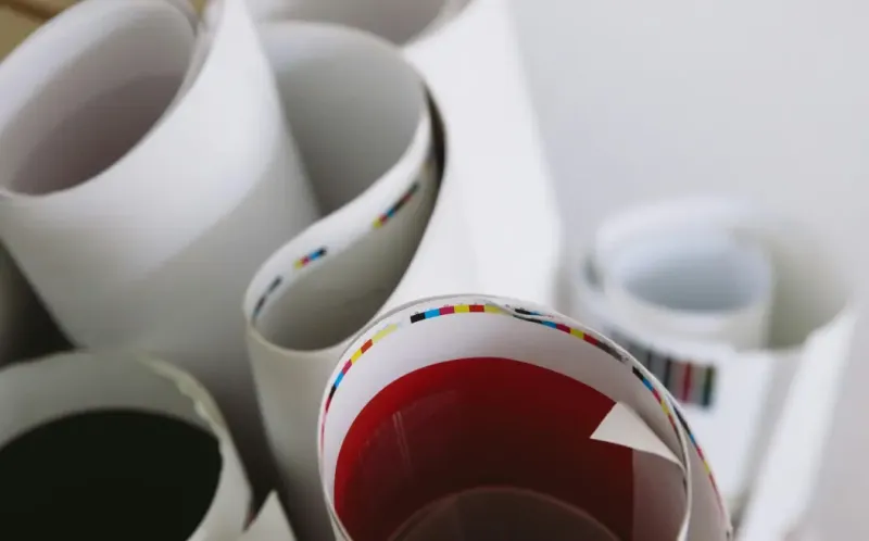 Research posters rolled up