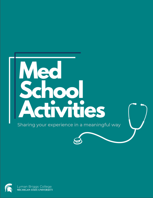 Med School Activities booklet cover