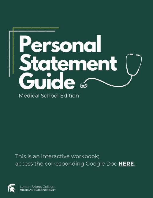 cover page of personal statement guide updated 2026