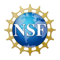 Official logo of the U.S. National Science Foundation, with a gold medallion surrounding a blue globe and the letters N, S, and F. The medallion on the NSF logo represents the “gold standard” that NSF sets in its merit review process of scientific proposals. The globe represents the domestic and global reach of the impacts that result from NSF-invested research across all fields of science. The letters N-S-F create the acronym for the U.S. National Science Foundation.