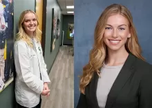 Lauren Grasso and Kate Vinkemulder, the first two graduates of the 3 + 4 program